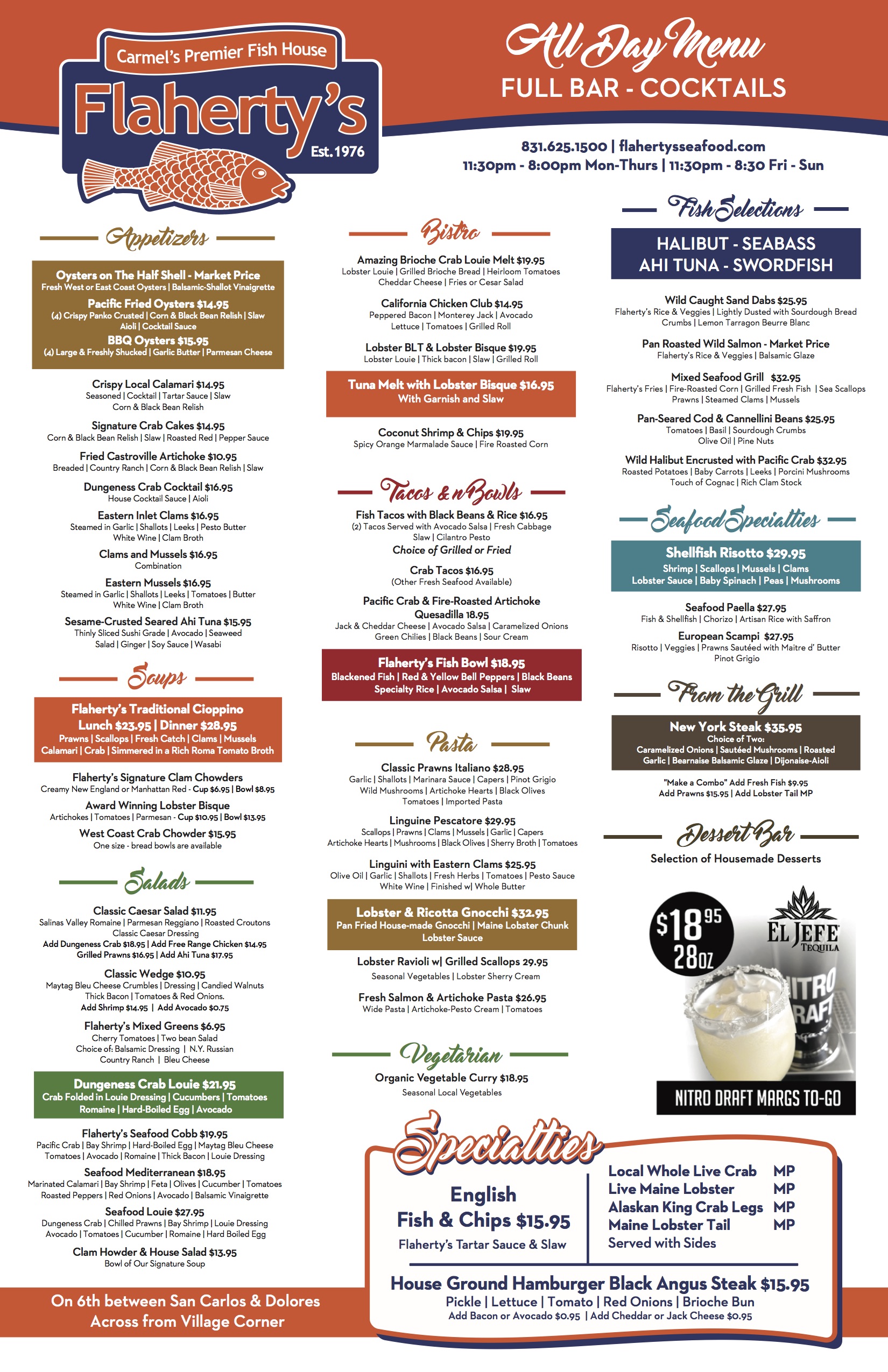 Menus Flaherty's Seafood